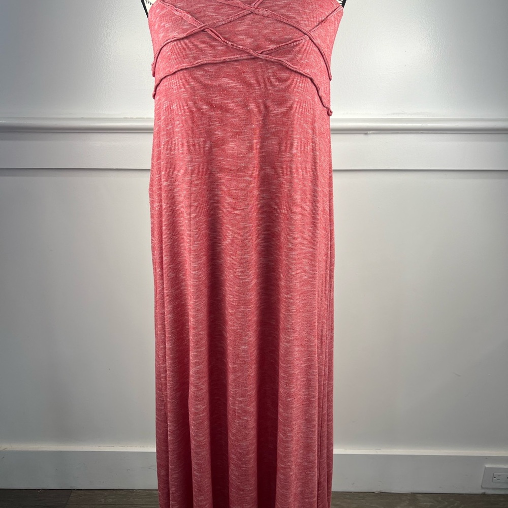 Max Studio Strapless Coral Pink Maxi Dress